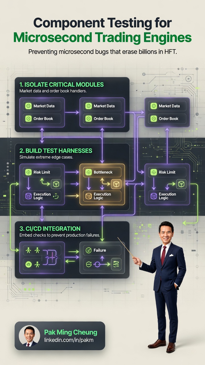 Component Testing for Microsecond Trading Engines