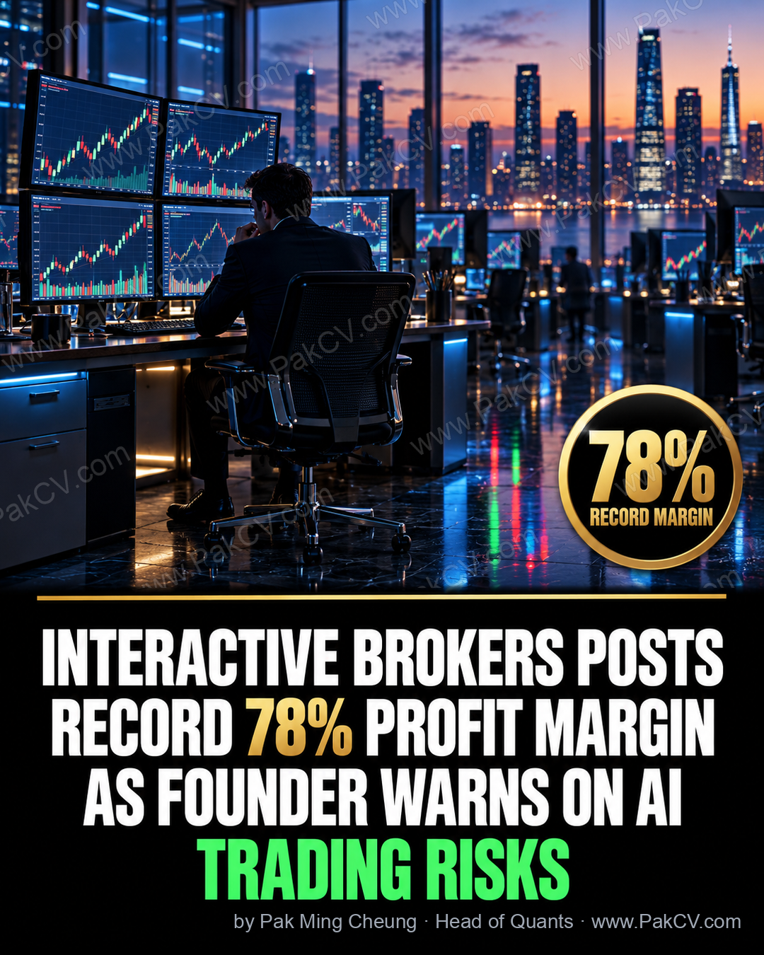 Interactive Brokers posted a record 78% pre-tax margin in Q3 as founder Thomas Peterffy warned on AI-trading risk.